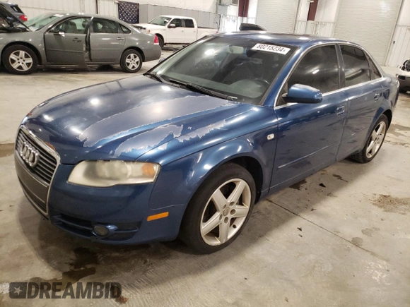 2005 Audi A4 2.0T with VIN WAUAF68E25A457803, listed as a Copart auction lot 80215234 with 141,017 mi miles and Clean Title. Bid and sale history available at carsss.com. Image 1.