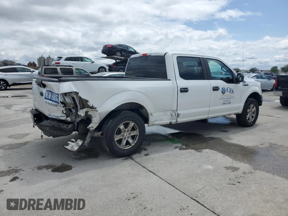 2018 Ford F-150 XL with VIN 1FTEW1CP6JFA19802, listed as a Copart auction lot 51819635 with 65,366 mi miles and Salvage Title. Bid and sale history available at carsss.com. Image 3.