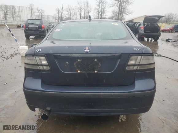 2005 Saab 9-3 with VIN YS3FD45Y751056175, listed as a Copart auction lot 52386235 with 211,414 mi miles and Salvage Title. Bid and sale history available at carsss.com. Image 6.