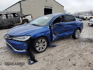 2015 Chrysler 200 Limited with VIN 1C3CCCAB0FN535769, listed as a Copart auction lot 85100004 with 107,886 mi miles and Salvage Title. Bid and sale history available at carsss.com. Image 1.