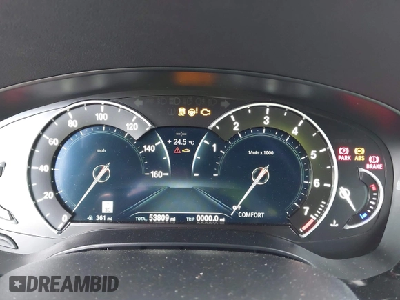 2017 BMW 5 Series 530i with VIN WBAJA5C39HG455823, listed as a IAAI auction lot 42840957 with 53,809 mi miles and . Bid and sale history available at DreamBid. Image 7.