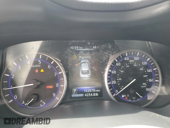 2014 Infiniti Q50 Sport with VIN JN1BV7AR2EM700296, listed as a Copart auction lot 55527025 with 142,878 mi miles and Salvage title. Bid and sale history available at DreamBid. Image 9.