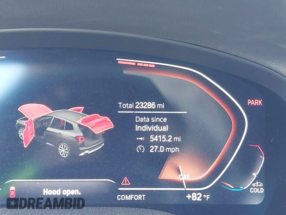 2022 BMW X3 sDrive30i with VIN 5UX43DP01N9H47620, listed as a IAAI auction lot 41321216 with 23,286 mi miles and . Bid and sale history available at DreamBid. Image 7.