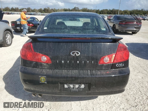 2006 Infiniti G35 with VIN JNKCV51F66M601170, listed as a Copart auction lot 77985654 with 108,136 mi miles and Salvage Title. Bid and sale history available at DreamBid. Image 6.