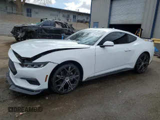 2024 Ford Mustang EcoBoost with VIN 1FA6P8TH3R5118636, listed as a Copart auction lot 48220675 with 7,663 mi miles and Salvage Title. Bid and sale history available at carsss.com. Image 1.