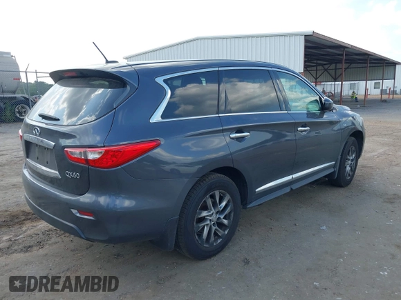 2014 Infiniti QX60 with VIN 5N1AL0MN7EC521123, listed as a IAAI auction lot 42308112 with 191,991 mi miles and . Bid and sale history available at DreamBid. Image 4.