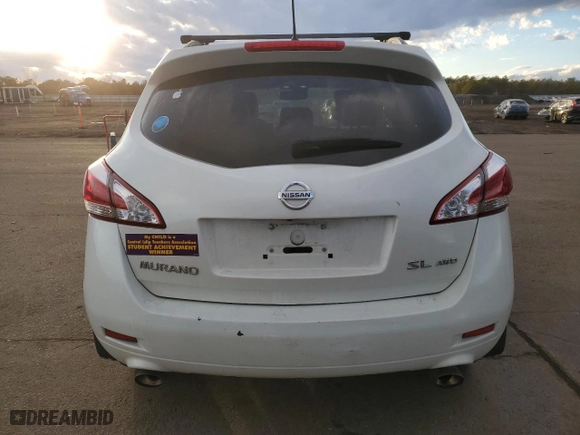 2013 Nissan Murano SL with VIN JN8AZ1MW6DW318243, listed as a Copart auction lot 42705105 with 162,469 mi miles and Salvage Title. Bid and sale history available at carsss.com. Image 6.