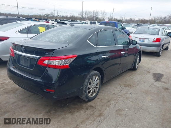 2015 Nissan Sentra S with VIN 3N1AB7AP5FY334268, listed as a IAAI auction lot 41990092 with 168,606 mi miles. Bid and sale history available at carsss.com. Image 4.
