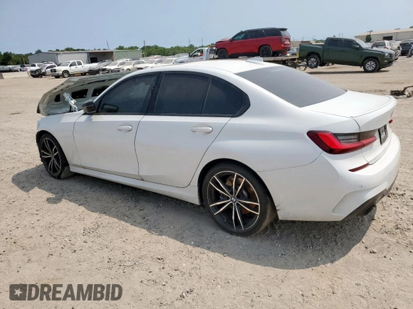 2022 BMW 3 Series 330i z VIN 3MW5R1J00N8C27912, wystawiony jako Copart lot #57255145 z przebiegiem 49 569 mil mil oraz Szkoda całkowita • Salvage title. Historia ofert i sprzedaży dostępna na DreamBid. Obrazek 2.