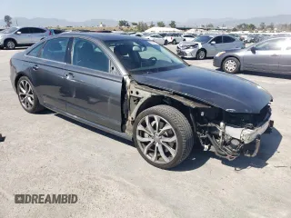 2015 Audi A6 Premium Plus with VIN WAUFGAFCXFN037112, listed as a Copart auction lot 52629515 with 75,551 mi miles and Salvage title. Bid and sale history available at DreamBid. Image 4.