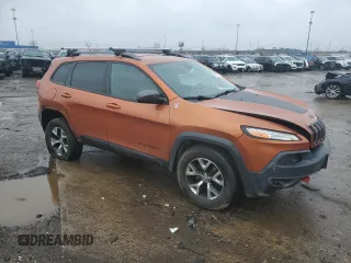 2014 Jeep Cherokee Trailhawk with VIN 1C4PJMBB4EW317799, listed as a Copart auction lot 46779095 with 95,832 mi miles and Clean Title. Bid and sale history available at carsss.com. Image 4.
