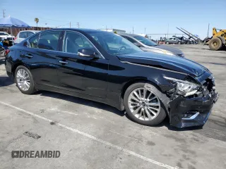 2021 Infiniti Q50 Luxe z VIN JN1EV7BPXMM704993, wystawiony jako Copart lot #55172695 z przebiegiem 55 979 mil mil oraz Szkoda całkowita • Salvage title. Historia ofert i sprzedaży dostępna na DreamBid. Obrazek 4.