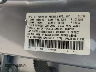 2016 Acura TLX Technology z VIN 19UUB2F58GA005219, wystawiony jako IAAI lot #42030519 z przebiegiem 137 197 mil mil oraz . Historia ofert i sprzedaży dostępna na DreamBid. Obrazek 9.