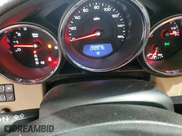 2012 Cadillac CTS Premium with VIN 1G6DS1E35C0123742, listed as a Copart auction lot 59503505 with 124,231 mi miles and Salvage title. Bid and sale history available at DreamBid. Image 9.