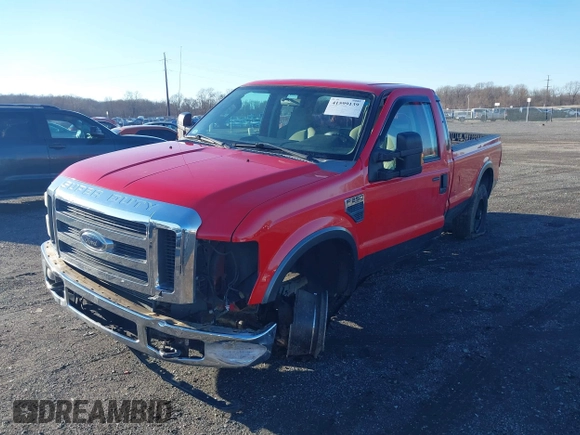 2008 Ford Super Duty F-250 SRW XL with VIN 1FTSX21568EC12510, listed as a IAAI auction lot 41599139 with 159,279 mi miles. Bid and sale history available at carsss.com. Image 2.