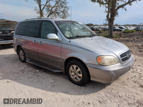 2004 Kia Sedona LX with VIN KNDUP131046534898, listed as a Copart auction lot 75387904 with 0 mi miles and Non Repairable. Bid and sale history available at carsss.com. Image 4.