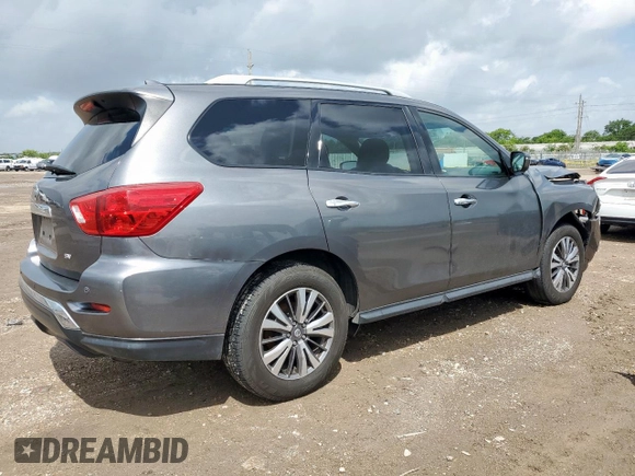 2019 Nissan Pathfinder SV with VIN 5N1DR2MN4KC619822, listed as a Copart auction lot 61045755 with 76,405 mi miles and Salvage title. Bid and sale history available at DreamBid. Image 3.
