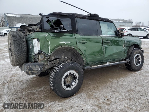 2023 Ford Bronco с VIN 1FMEE5DP7PLB60568, выставлен на аукционе Copart как лот 87751615 с пробегом 25 681 миль миль и На запчасти • Non repairable. История ставок и продаж доступна на DreamBid. Изображение 3.