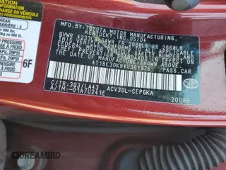 2004 Toyota Camry LE with VIN 4T1BE30K94U361976, listed as a Copart auction lot 54091545 with 193,141 mi miles and Salvage Title. Bid and sale history available at DreamBid. Image 12.