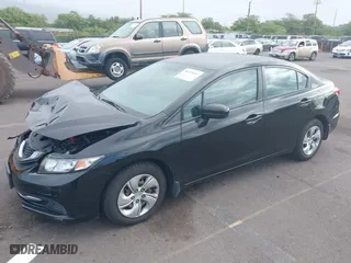 2015 Honda Civic Sedan LX with VIN 19XFB2F52FE203474, listed as a IAAI auction lot 40223657 with 107,023 mi miles. Bid and sale history available at carsss.com. Image 17.