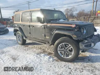 2020 Jeep Wrangler Unlimited Sahara with VIN 1C4HJXEN6LW113725, listed as a IAAI auction lot 41399766 with 87,583 mi miles. Bid and sale history available at carsss.com. Image 1.