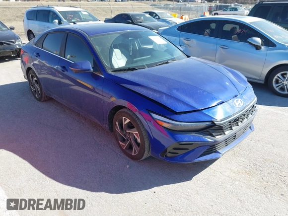 2024 Hyundai Elantra Limited z VIN KMHLP4DG1RU707164, wystawiony jako IAAI lot #41694469 z przebiegiem 11 298 mil mil oraz . Historia ofert i sprzedaży dostępna na DreamBid. Obrazek 1.