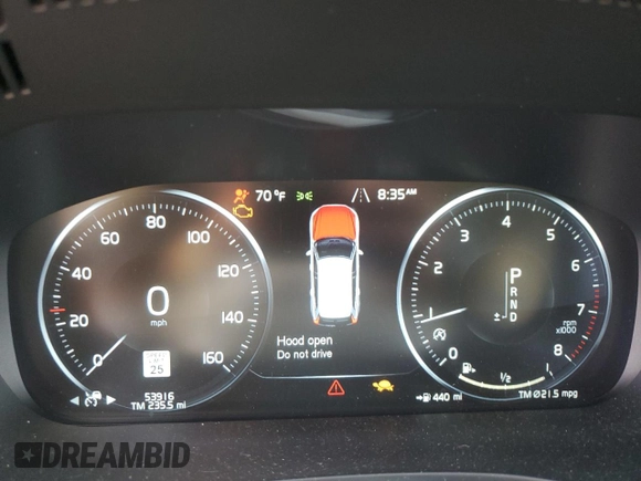 2018 Volvo XC60 Momentum with VIN LYV102RK5JB116738, listed as a Copart auction lot 71602444 with 53,916 mi miles and Salvage title. Bid and sale history available at DreamBid. Image 9.
