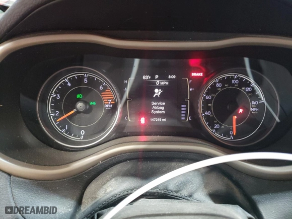 2017 Jeep Cherokee Latitude with VIN 1C4PJLCB5HW560101, listed as a Copart auction lot 49592295 with 147,219 mi miles and Salvage Title. Bid and sale history available at carsss.com. Image 9.