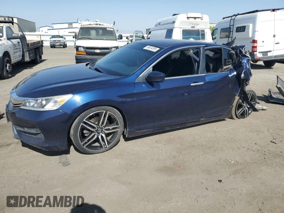 2016 Honda Accord Sport with VIN 1HGCR2F53GA079414, listed as a Copart auction lot 59624095 with 106,583 mi miles and Salvage title. Bid and sale history available at DreamBid. Image 1.
