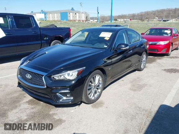 2020 Infiniti Q50 Premium with VIN JN1EV7AR3LM254279, listed as a IAAI auction lot 41877606 with 55,454 mi miles and . Bid and sale history available at DreamBid. Image 17.