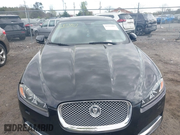 2013 Jaguar XF I4 RWD with VIN SAJWA0ES8DPS97356, listed as a IAAI auction lot 41921807 with 1 mi miles. Bid and sale history available at carsss.com. Image 6.