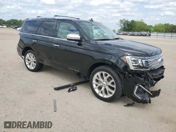 2018 Ford Expedition Platinum with VIN 1FMJU1LT2JEA18729, listed as a Copart auction lot 53870495 with 22,620 mi miles and Salvage title. Bid and sale history available at DreamBid. Image 4.