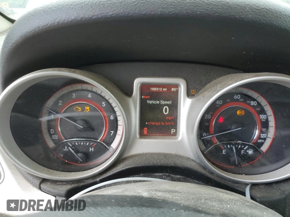2017 Dodge Journey SXT with VIN 3C4PDCBG7HT510231, listed as a Copart auction lot 56735015 with 168,312 mi miles and Salvage title. Bid and sale history available at DreamBid. Image 9.