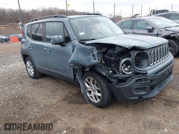 2017 Jeep Renegade Latitude with VIN ZACCJABB5HPF75067, listed as a IAAI auction lot 41493068 with 98,189 mi miles and . Bid and sale history available at DreamBid. Image 1.