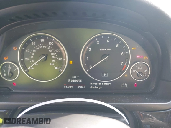 2015 BMW 5 Series 528i with VIN WBA5A5C56FD519138, listed as a IAAI auction lot 41989497 with 214,326 mi miles and . Bid and sale history available at DreamBid. Image 7.
