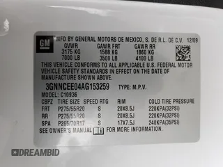 2010 Chevrolet Avalanche with VIN 3GNNCEE04AG153259, listed as a Copart auction lot 86007974 with 175,836 mi miles and Salvage Title. Bid and sale history available at DreamBid. Image 13.