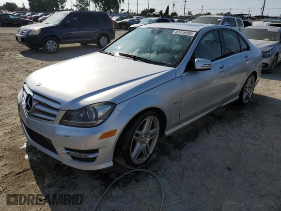 2012 Mercedes-Benz C 250 Sport with VIN WDDGF4HB1CA607619, listed as a Copart auction lot 62418595 with 143,721 mi miles and Clean title. Bid and sale history available at DreamBid. Image 1.
