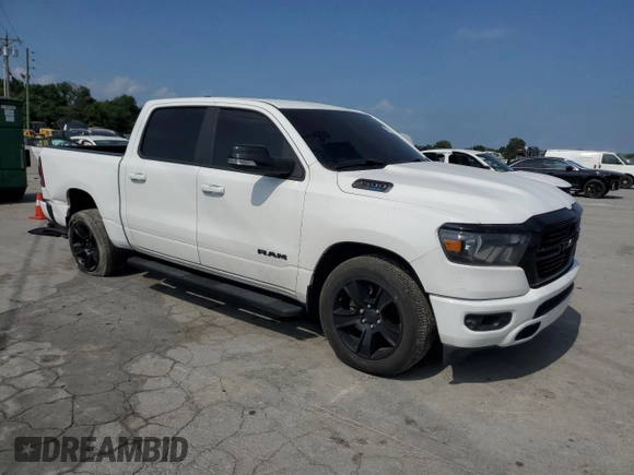2021 Ram 1500 Lone Star with VIN 1C6RREFT0MN629091, listed as a Copart auction lot 62813465 with 74,154 mi miles and Salvage title. Bid and sale history available at DreamBid. Image 4.