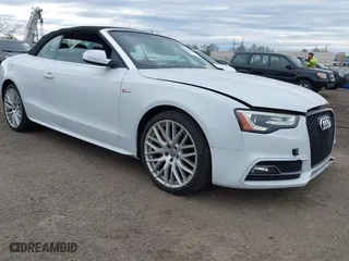 2015 Audi S5 Premium Plus with VIN WAUCGAFH2FN009433, listed as a IAAI auction lot 42034153 with 104,859 mi miles. Bid and sale history available at carsss.com. Image 1.
