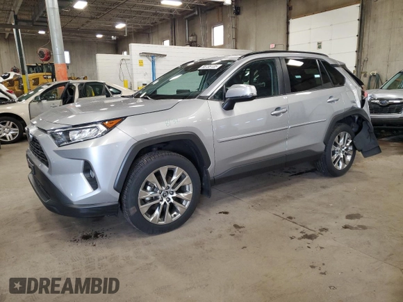2021 Toyota RAV4 XLE Premium with VIN 2T3A1RFV3MC155735, listed as a Copart auction lot 58738135 with 87,685 mi miles and Salvage title. Bid and sale history available at DreamBid. Image 1.