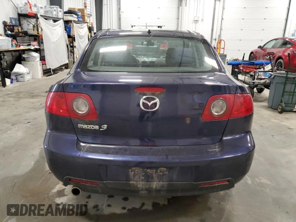 2005 Mazda 3 i with VIN JM1BK12F451224352, listed as a Copart auction lot 44708585 with 156,698 mi miles and Salvage Title. Bid and sale history available at DreamBid. Image 6.