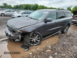 2017 Dodge Durango GT с VIN 1C4RDJDG6HC771534, выставлен на аукционе Copart как лот 63249915 с пробегом 66 434 миль миль и Списание • Salvage title. История ставок и продаж доступна на DreamBid. Изображение 1.