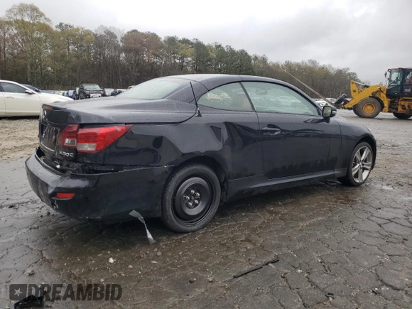 2012 Lexus IS 250 C with VIN JTHFF2C28C2522934, listed as a Copart auction lot 49918695 with 109,595 mi miles and Salvage title. Bid and sale history available at DreamBid. Image 3.