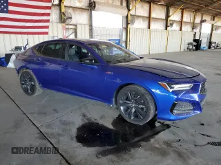 2021 Acura TLX w/A-Spec Package with VIN 19UUB5F59MA011592, listed as a Copart auction lot 58799245 with 41,682 mi miles and Salvage title. Bid and sale history available at DreamBid. Image 4.