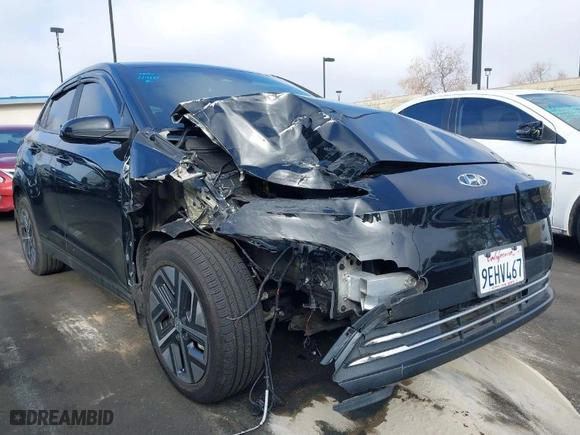 2023 Hyundai Kona Electric SE with VIN KM8K23AG1PU171452, listed as a IAAI auction lot 41528777 with NaN miles. Bid and sale history available at carsss.com. Image 6.
