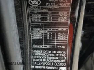 2020 Land Rover Range Rover Evoque SE z VIN SALZP2FXXLH005000, wystawiony jako Copart lot #57457375 z przebiegiem 46 014 mil mil oraz Szkoda całkowita • Salvage title. Historia ofert i sprzedaży dostępna na DreamBid. Obrazek 13.