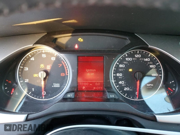 2011 Audi A4 Premium with VIN WAUAFAFL5BN035520, listed as a Copart auction lot 41488225 with 70,180 mi miles and Non repairable. Bid and sale history available at DreamBid. Image 9.