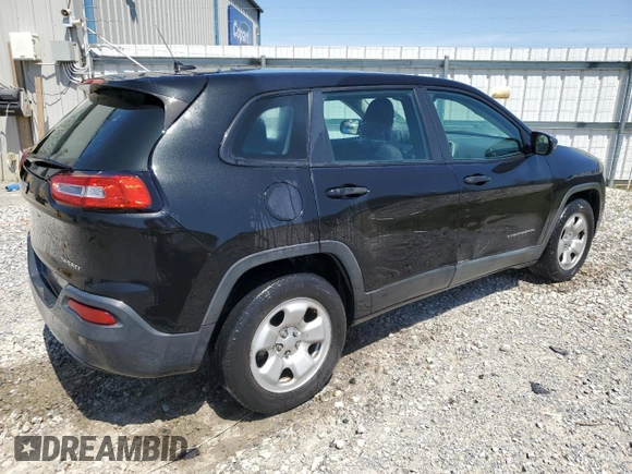 2015 Jeep Cherokee Sport with VIN 1C4PJLAB0FW547059, listed as a Copart auction lot 52630745 with 215,429 mi miles and Clean Title. Bid and sale history available at carsss.com. Image 3.