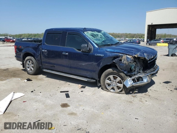 2018 Ford F-150 XL with VIN 1FTEW1EP4JKE23198, listed as a Copart auction lot 53679055 with 121,851 mi miles and Salvage title. Bid and sale history available at DreamBid. Image 4.