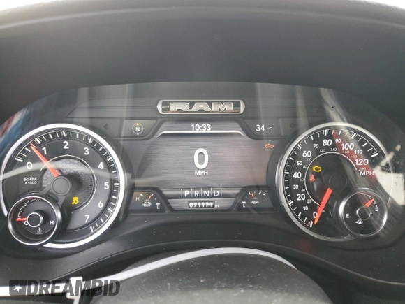2019 Ram 1500 Big Horn/Lone Star with VIN 1C6SRFFT8KN710666, listed as a Copart auction lot 46471225 with 71,171 mi miles and Non Repairable. Bid and sale history available at carsss.com. Image 9.